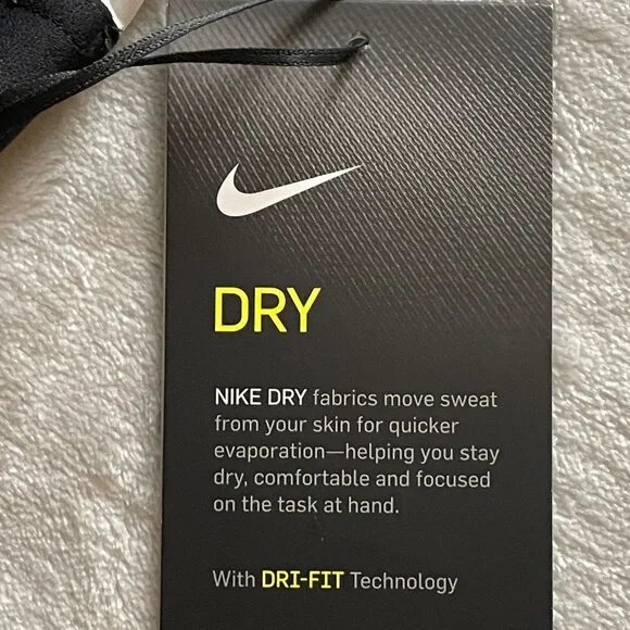 White with Black Nike Swoosh and Trim, Size S Kids Spot Bra, NEW! - Picture 5 of 8